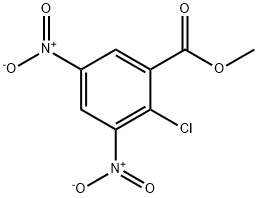 2-氯-3,5-二硝基苯甲酸甲酯 结构式