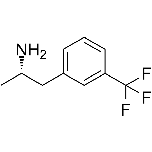 化合物(+)-Norfenfluramine(储存“-20℃”；运输“冰袋”) 结构式