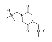 1,4-双[(氯二甲基硅基)甲基]-2,5-哌嗪二酮 结构式