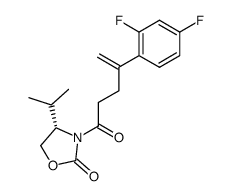(S)-3-[4-(2,4-二氟苯基)-1-氧代-4-戊烯基]-4-异丙基-2-恶唑烷酮 结构式