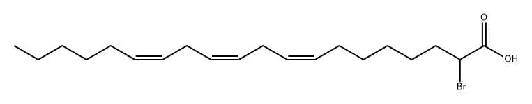 2-溴-(Z,Z,Z)-8,11,14-二十碳三烯酸 结构式
