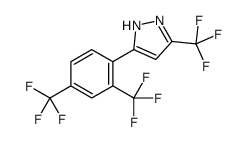 3-[2,4-双(三氟甲基)苯基]-5-(三氟甲基)-1H-吡唑 结构式
