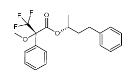 Benzeneacetic acid, α-methoxy-α-(trifluoromethyl)-, (1R)-1-methyl-3-phenylpropyl ester, (αS)- 结构式