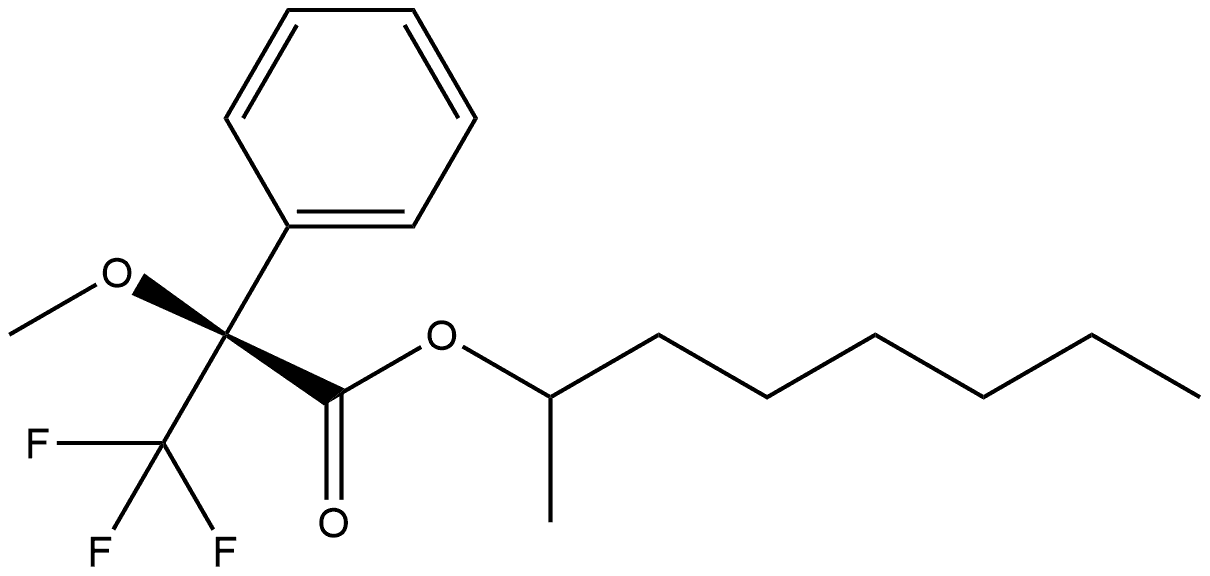 α-甲氧基-α-(三氟甲基)苯乙酸-1-甲基庚酯-[S-(R*,R*)] 结构式