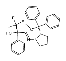 Benzenemethanol, α-[(E)-[[(2S)-2-(methoxydiphenylmethyl)-1-pyrrolidinyl]imino]methyl]-α-(trifluoromethyl)-, (αS)- 结构式