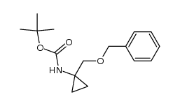 Carbamic acid, [1-[(phenylmethoxy)methyl]cyclopropyl]-, 1,1-dimethylethyl ester (9CI) 结构式