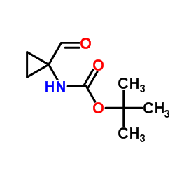 (1-甲醛环丙基)-叔丁氧羰基氨基 结构式