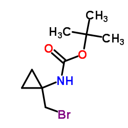 1-(溴甲基)环丙基氨基甲酸叔丁酯 结构式