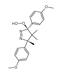 3H-Pyrazole, 4,5-dihydro-3-hydroperoxy-3,5-bis(4-methoxyphenyl)-4,4,5-trimethyl- 结构式