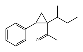 1-[1-(1-甲基丙基)-2-苯基环丙基]乙酮 结构式