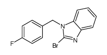 2-溴-1-[(4-氟苯基)甲基]-1H-苯并咪唑 结构式