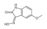 3-(羟亚氨基)-5-甲氧基-2,3-二氢-1H-吲哚-2-酮 结构式