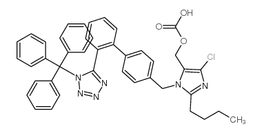 N-三苯甲基氯沙坦羧酸 结构式