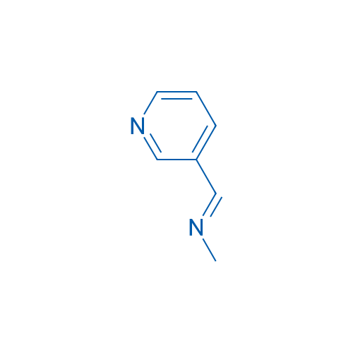 (E)-N-(吡啶-3-基亚甲基)甲胺 结构式