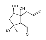 (1S,2R,3S,5R)-2-甲酰基-1,3,5-三羟基-3-甲基环戊烷乙醛 结构式