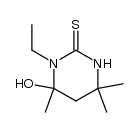 2(1H)-Pyrimidinethione, 1-ethyltetrahydro-6-hydroxy-4,4,6-trimethyl- 结构式