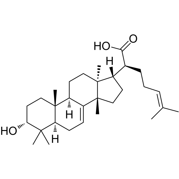 3-α羟基甘遂烷-7,24-二烯-21-酸 结构式