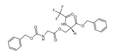 L-Serine, N-(trifluoroacetyl)-, phenylmethyl ester, ester with N-[(phenylmethoxy)carbonyl]glycine (9CI) 结构式