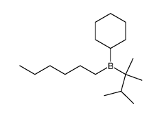 环己基己基(1,1,2-三甲基丙基)硼烷 结构式