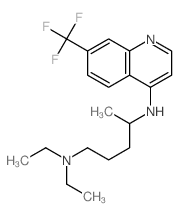 N,N-diethyl-N-[7-(trifluoromethyl)quinolin-4-yl]pentane-1,4-diamine 结构式
