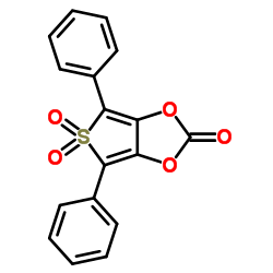4,6-二苯基噻吩[3,4-D]-1,3-二氧代-2-酮-5,5-二氧化物 结构式