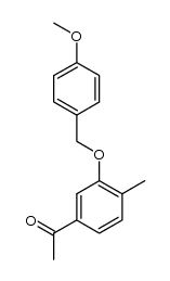 Ethanone, 1-[3-[(4-methoxyphenyl)methoxy]-4-methylphenyl]- 结构式