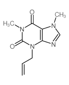 1,7-二甲基-3-(2-丙烯-1-基)-3,7-二氢-1H-嘌呤-2,6-二酮 结构式