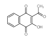 2-乙酰基-3-羟基-1,4-萘二酮 结构式
