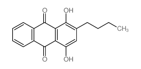 2-丁基-1,4-二羟基-9,10-蒽二酮 结构式