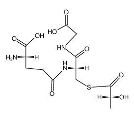 Glycine, L-γ-glutamyl-S-[(2R)-2-hydroxy-1-oxopropyl]-L-cysteinyl- 结构式