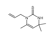 3,4-二氢-4,4,6-三甲基-1-(2-丙烯-1-基)-2(1H)-嘧啶硫酮 结构式