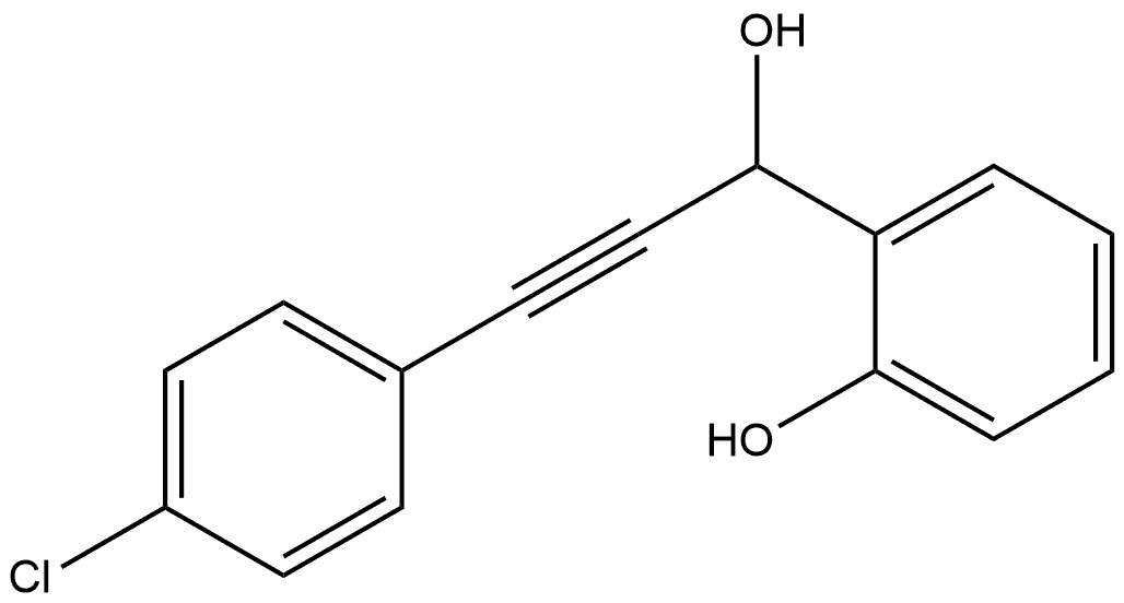 α-[2-(4-氯苯基)乙炔基]-2-羟基苯甲醇 结构式