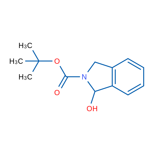 1-羟基异二氢吲哚-2-羧酸叔丁酯 结构式