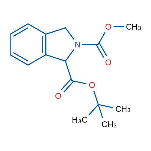 1-叔丁基2-甲基异吲哚啉-1,2-二羧酸酯 结构式