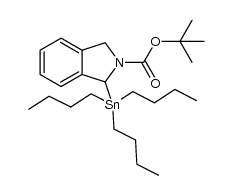 2H-Isoindole-2-carboxylic acid, 1,3-dihydro-1-(tributylstannyl)-, 1,1-dimethylethyl ester 结构式