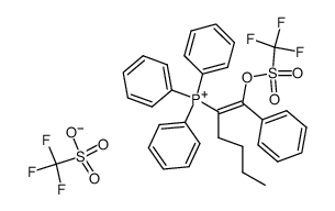 Phosphonium, triphenyl[1-[phenyl[[(trifluoromethyl)sulfonyl]oxy]methylene]pentyl]-, 1,1,1-trifluoromethanesulfonate (1:1) 结构式