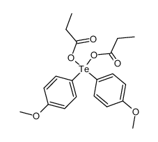 二(4-甲氧基苯基)二(丙酰氧基)碲 结构式