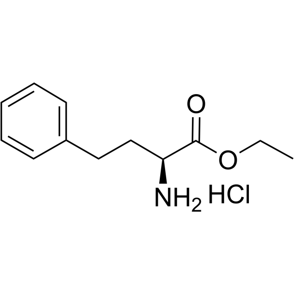 L-高苯丙氨酸乙酯盐酸盐 结构式