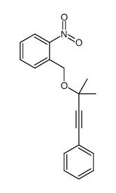Benzene, 1-[[(1,1-dimethyl-3-phenyl-2-propyn-1-yl)oxy]methyl]-2-nitro- 结构式
