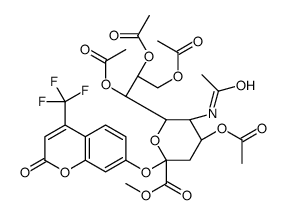 4-三氟甲基伞形酮四-O-乙酰化 α-D-N-乙酰神经氨酸甲酯 结构式