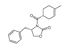 2-Oxazolidinone, 3-[[(1R)-4-methyl-3-cyclohexen-1-yl]carbonyl]-4-(phenylmethyl)-, (4S)- 结构式