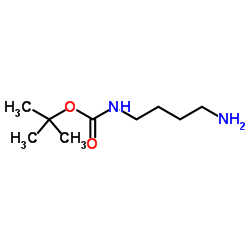 N-叔丁氧羰基-1,4-丁二胺 结构式