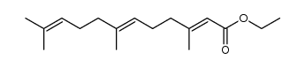 2,6,10-Dodecatrienoic acid, 3,7,11-trimethyl-, ethyl ester, (6E)- 结构式