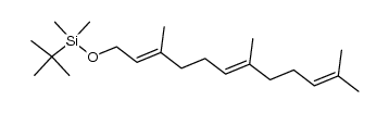 Silane, (1,1-dimethylethyl)dimethyl[[(2E,6E)-3,7,11-trimethyl-2,6,10-dodecatrien-1-yl]oxy]- 结构式