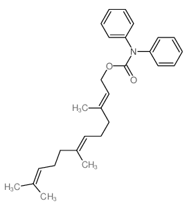 [(2E,6E)-3,7,11-trimethyldodeca-2,6,10-trienyl] N,N-diphenylcarbamate 结构式