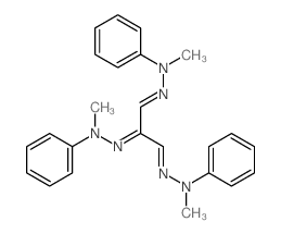 Propanedial, 2-(2-methyl-2-phenylhydrazinylidene)-, 1,3-bis(2-methyl-2-phenylhydrazone) 结构式