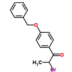 1-[4-(苄氧基)苯基]-2-溴丙烷-1-酮 结构式