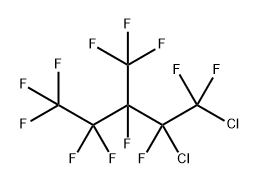 1,2-二氯-1,1,2,3,4,4,5,5,5-九氟-3-(三氟甲基)戊烷 结构式
