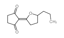 2-(5-丙基氧杂环戊烷-2-亚基)环戊烷-1,3-二酮 结构式