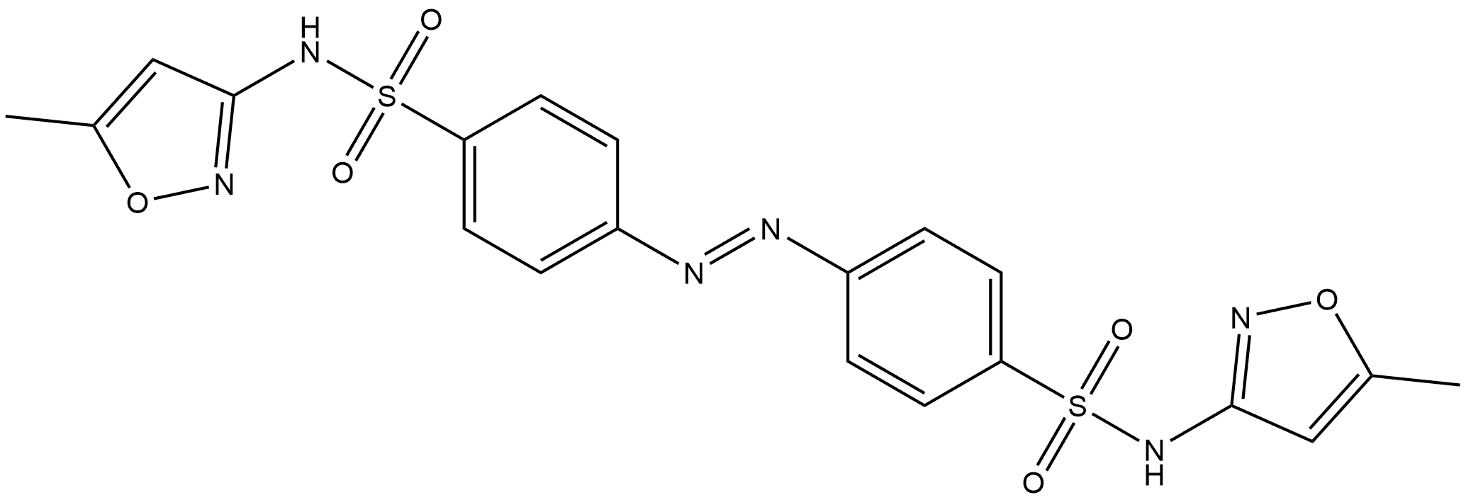 4,4'-偶双[N-(5-甲基-3-异恶唑基)]苯磺酰胺 结构式